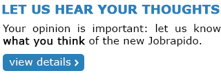 Let us hear your - Your opinion is important: let us know what you think of the new Jobrapido.